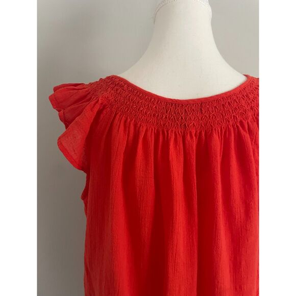 J.Crew Gauzy Coverup Shift Tunic Dress 100% Cotton in Orange - Size S - Picture 5 of 6
